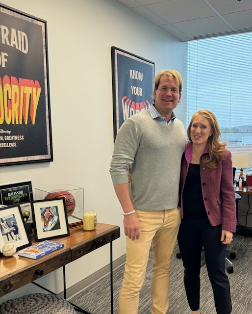 JoshuaScheinker's tweet image. Great meeting today with my favorite CNBC guest commentator and Gilman Hill Asset Management CEO Jenny Harrington!