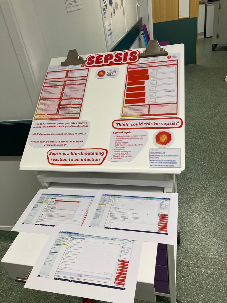 Today the sepsis roadshow started on F4. Our staff have been very well informed about the Sepsis 6 bundle, and the importance of treatment being started within the first hour. They’ve also learnt how to use the sepsis navigator on hive. #coulditbesepsis @shelleyp1976