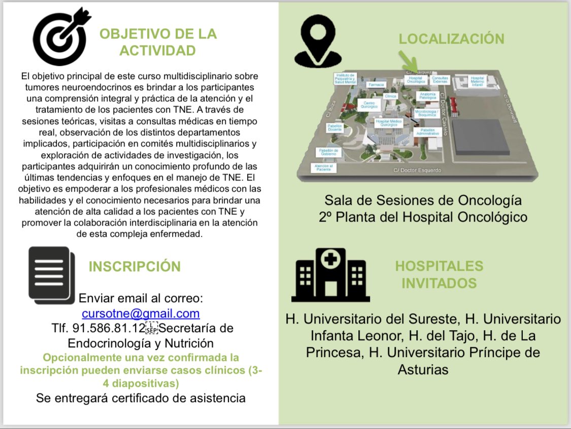 🔔 🔔 🔔 Curso Multidisciplinar en Tumores Neuroendocrinos en centro de Excelencia ENETS 📅 19 diciembre 2023 Plazas limitadas: Inscripción gratuita. Escribir al mail. 👇🏼 👇🏼 👇🏼