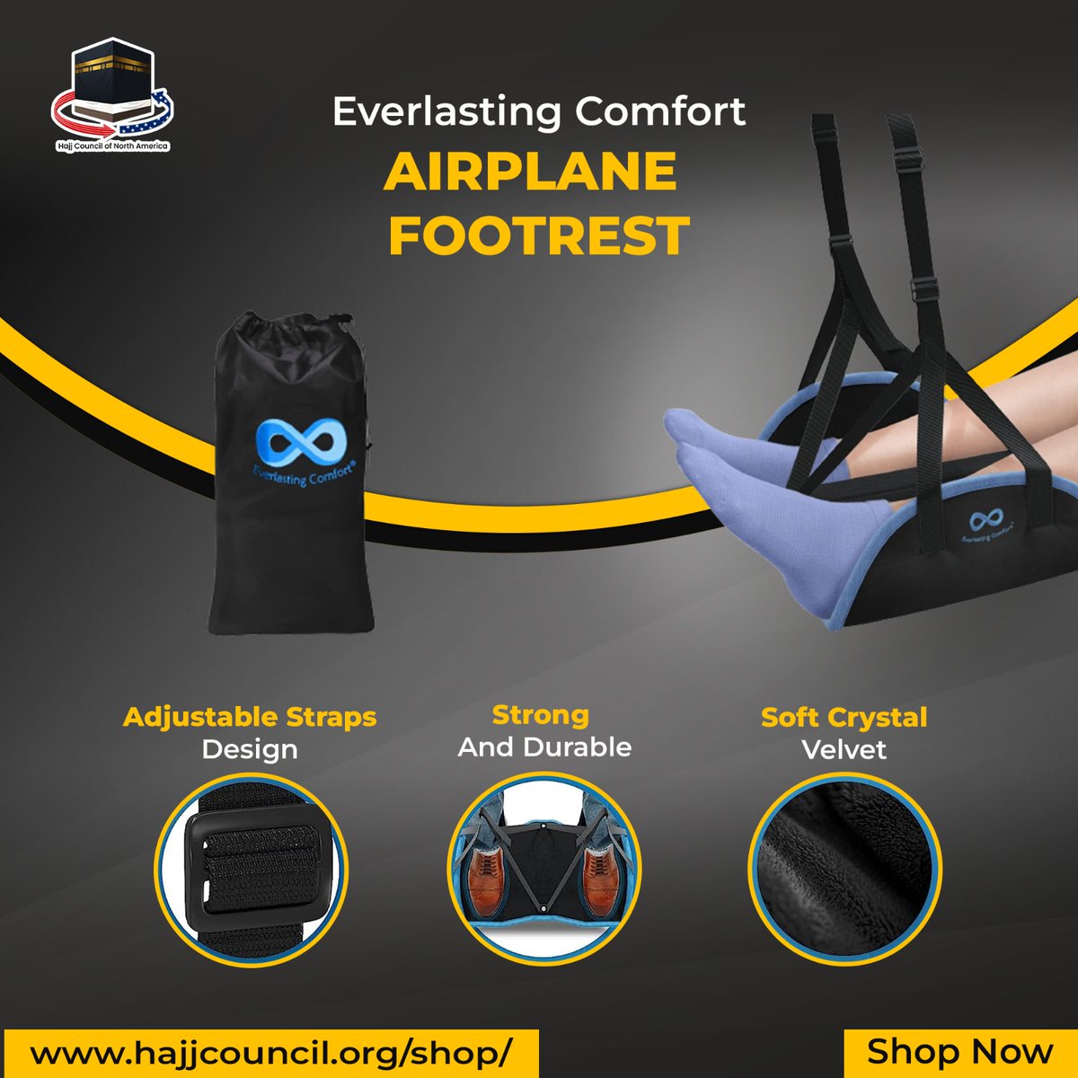 Hajj_Council's tweet image. Experience the comfort of the skies with our Comfort Airplane Footrest! 🛫🦶 Portable and easily fitting into your carry-on bag, it's your essential travel companion for Hajj and Umrah.

Get Yours Now: amzn.to/3HsoJJV
#HajjTravel #UmrahEssentials #AirplaneComfort #Trave