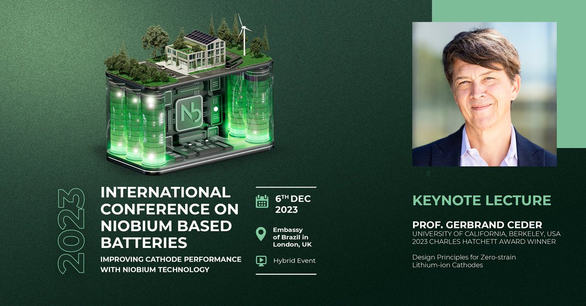 Meet the speakers of the 2023 International Conference on #Niobium Based Batteries. Don’t miss the chance to learn the latest progress in advanced #cathode active materials. The event has been organized in partnership with the Embassy of Brazil in London and CBMM: