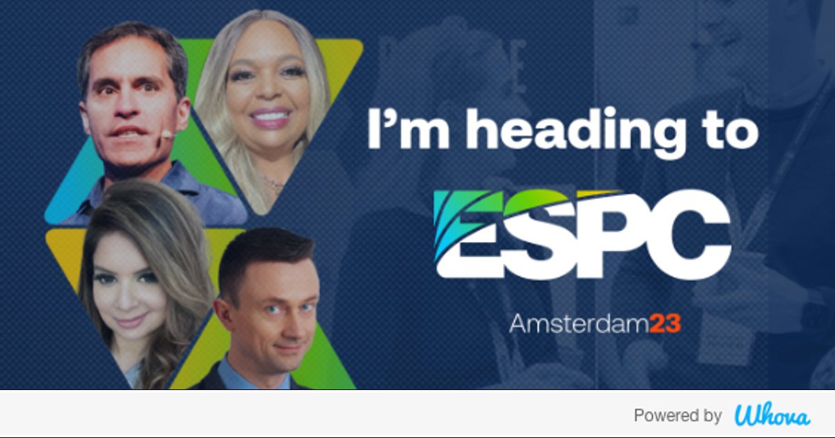 ENellieoc's tweet photo. Hi! I'm attending ESPC23 #ESPC23. Let's start connecting with each other now.  - via Whova event app https://t.co/sUnn5pEQKU https://t.co/bWO1dC86O0