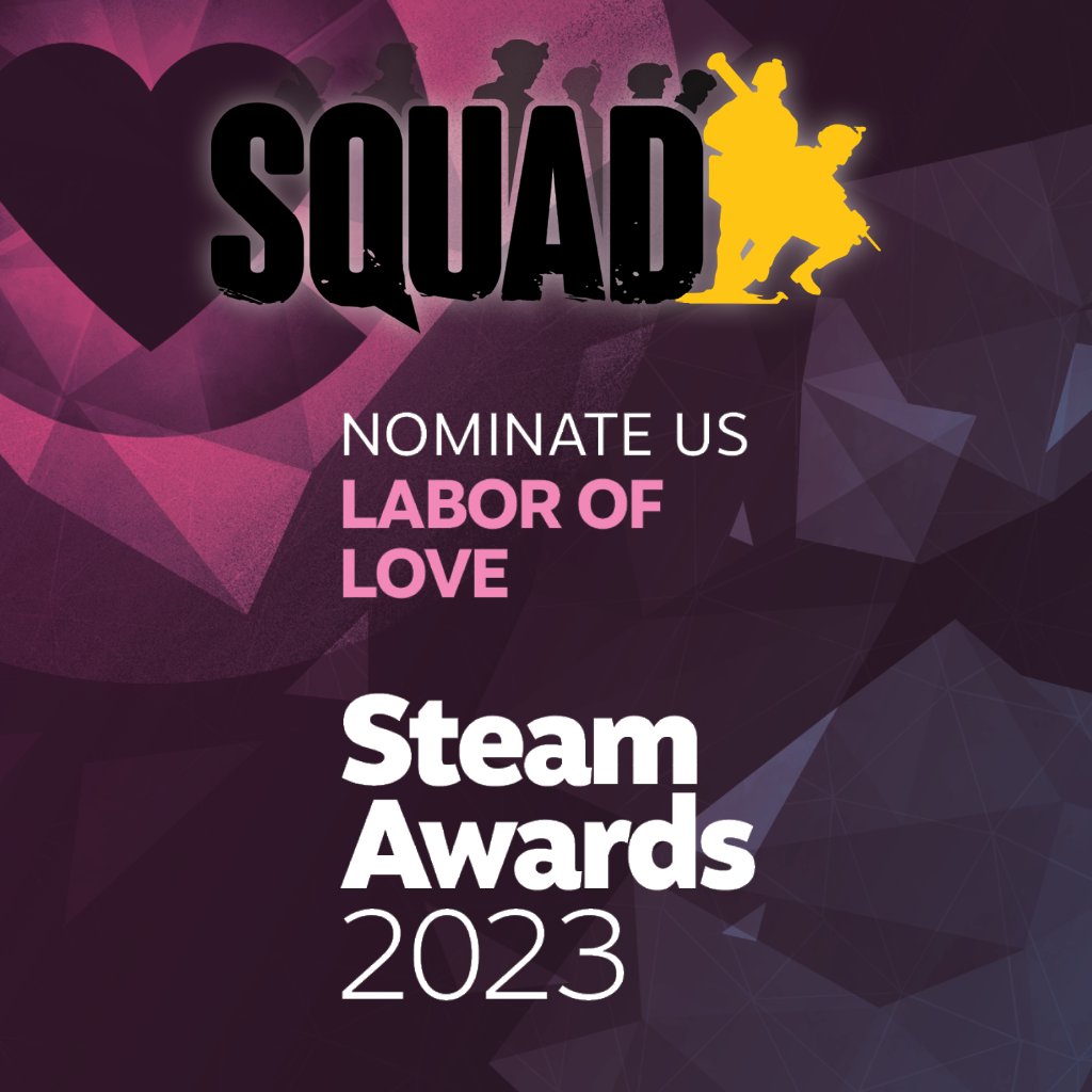 JoinSquad's tweet photo. This year, we have labored to bring you:

🌐 Two New Factions
🗺️ Reworked Maps
📡 Find Match Feature
😀 Emotes
🖥️ UI Upgrades

And guess what? We have more on the way.

Nominate our Labor of Love: https://t.co/RgUqIC5Cuh https://t.co/Mm1s21Qdmu