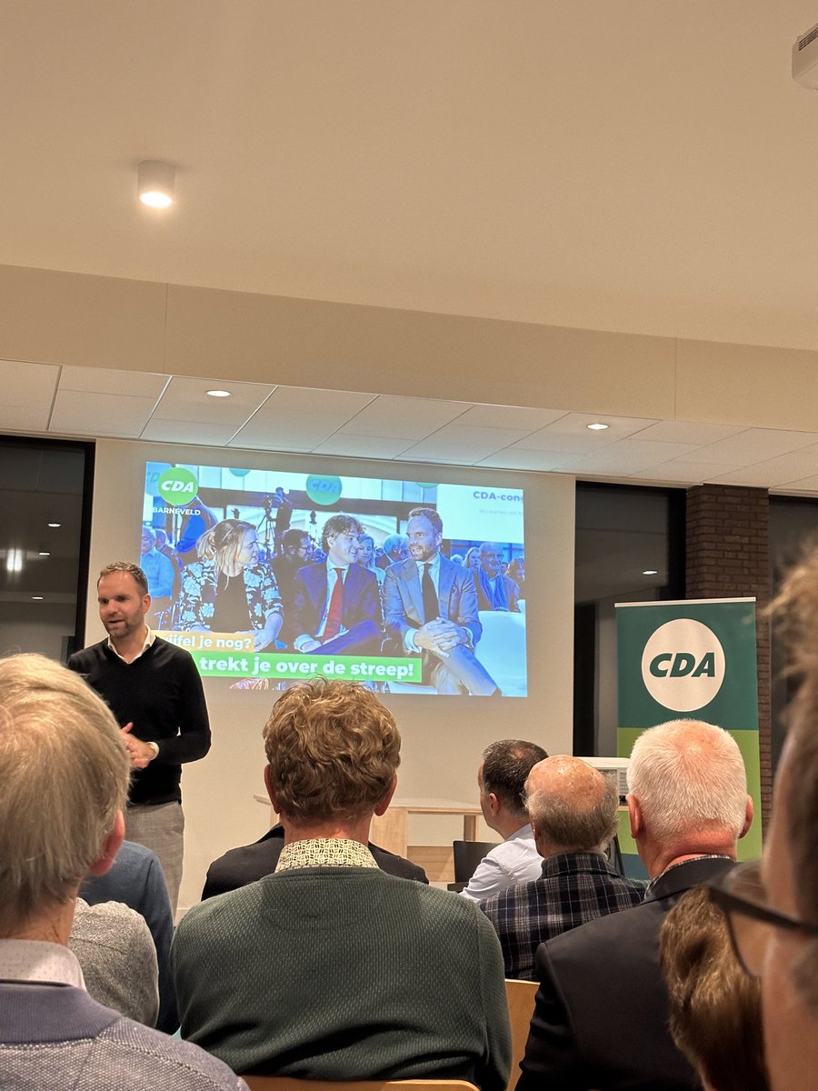 Dat was een mooie avond met⁩ <a href="/DerkBoswijk/">Derk Boswijk</a>⁩ van het ⁦<a href="/cdavandaag/">CDA</a>⁩ ! Goede gesprekken en vragen van de aanwezigen. Op naar de stembus morgen ✅💪
