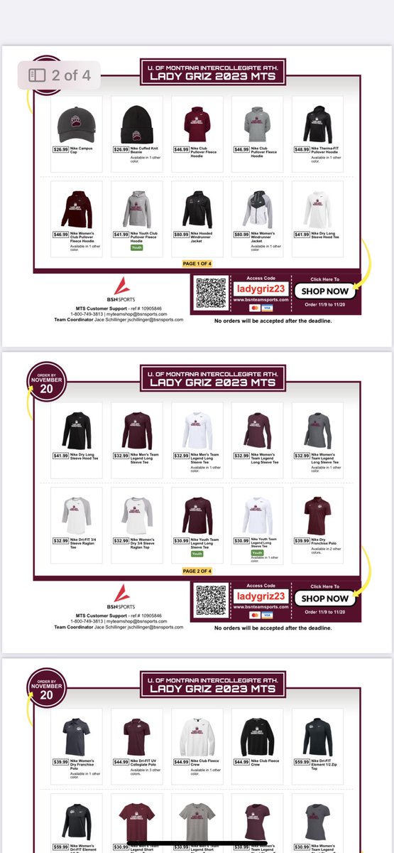 Check out our online store and get your Lady Griz merch today ‼️ we have extended our deadline through November!