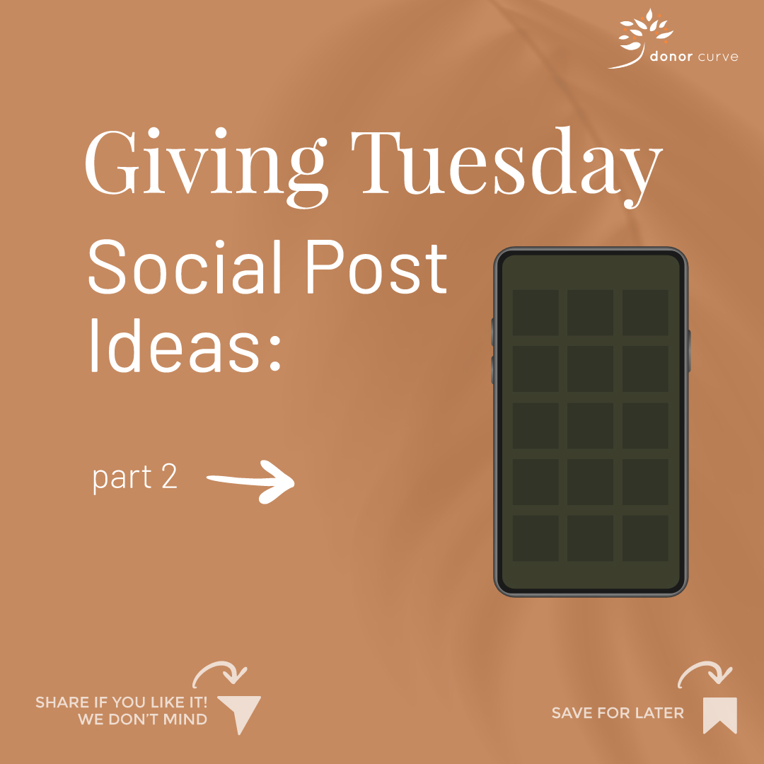 DonorCurve's tweet photo. #NonprofitTIP: Boost the excitement! Announce your fundraising goals, provide sneak peeks through behind-the-scenes content, and go live to connect directly with your supporters. Spark enthusiasm, inspire action, and let's make this #GivingTuesday the best one yet!🌟  #nonprofit https://t.co/9s3a7Widjd