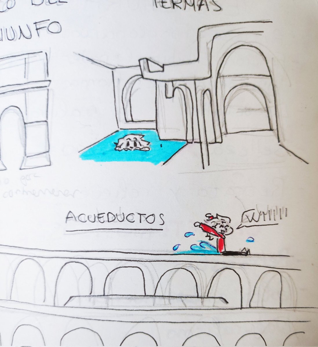 patriciartZ's tweet photo. Tengo una alumna que, en los apuntes, dibuja a su mini yo comentando las obras 😆 os lo enseño porque es genial ♥️
#ClaustroVirtual @imgende ¿promete, verdad? Y me hace más divertida la corrección 🤣 https://t.co/ZYXMct1TWg