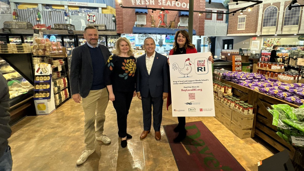 Our Rhode Island Red has a new roost, @goprovidence is now the official home of @buylocalri. So glad to kick off the holiday shopping season with @DavesMarketRI, Bank Newport, @fntpvd and more - be sure to #buylocalri this year (and always)!