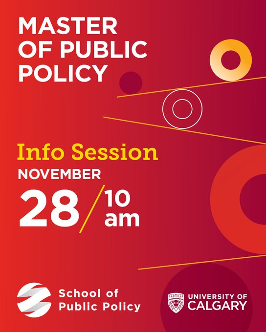 The <a href="/EconCalgary/">Economics@Calgary</a> MA program is accepting applications from now until January 5th.

The <a href="/policy_school/">School of Public Policy</a> is also accepting applications for our MPP degree, with an info-session coming up on November 28th.

Apply early, apply often!