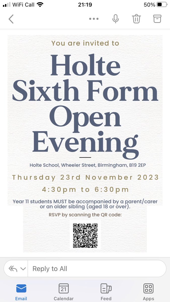 @Holte_School has its Sixth Form open evening this Thursday between 4.30 and 6.30pm. Come along and see what is on offer.