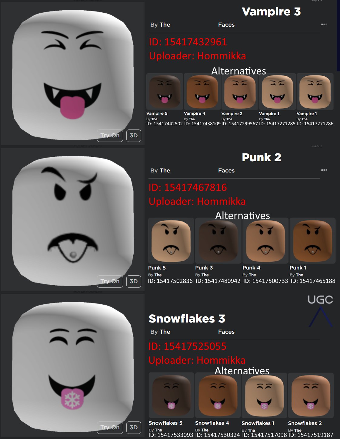 Silver Punk Face Limited Roblox