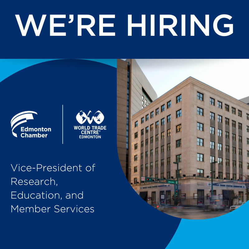 EdmontonChamber's tweet photo. We’re hiring a Vice-President of Research, Education, and Member Services.
This visionary leadership role will be responsible for the overall strategy, growth, and success of the Chamber’s membership.
Apply now! https://t.co/K4mXGGFYbx 
#EdmontonChamber #yegjobs https://t.co/JYYtq5O8Yy