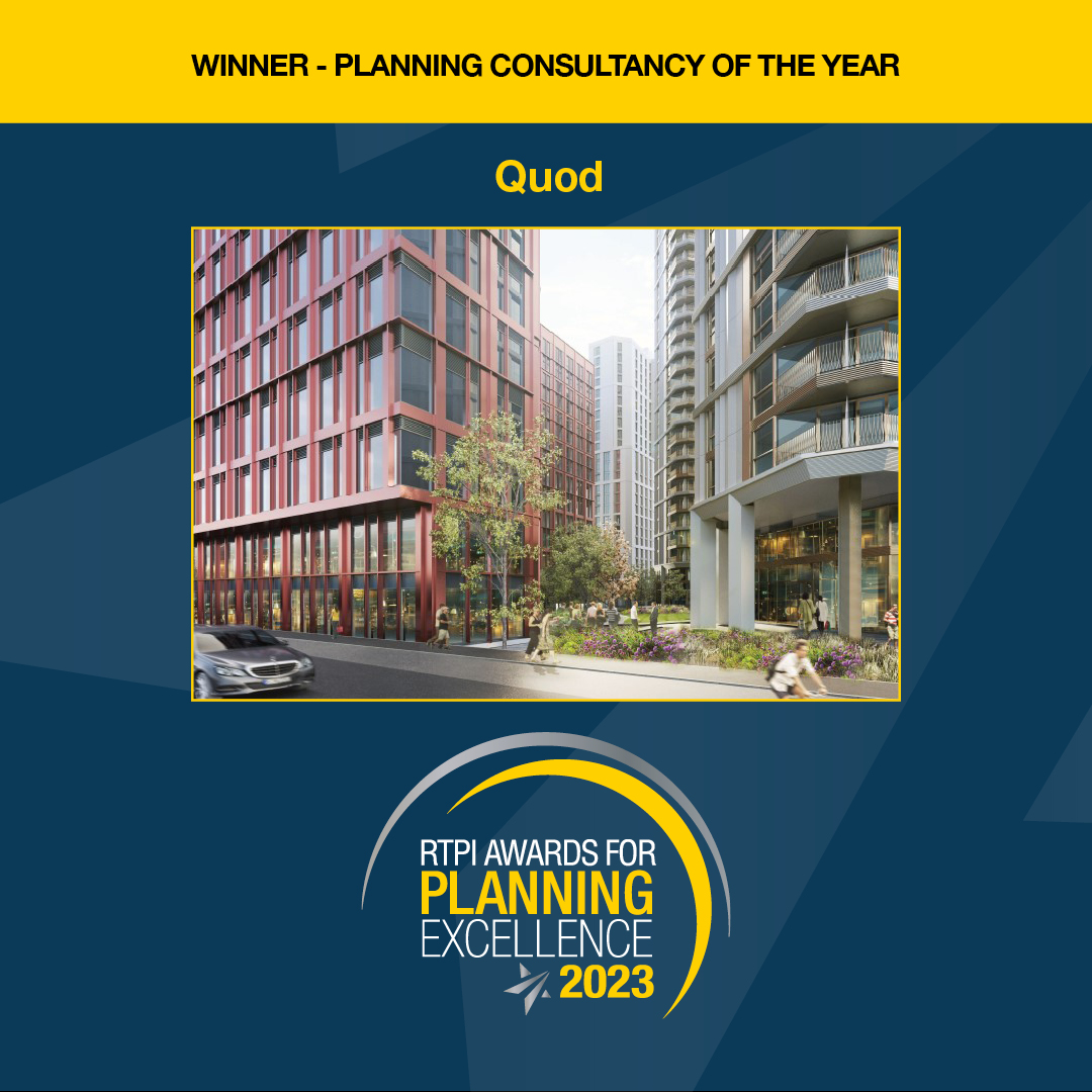 Planning Consultancy of the Year Congratulations to @quodplanning who impressed judges with their systematic and proactive approach to equality, diversity and inclusion with an industry-leading independent review to undertake EDI activities. #RTPIAwards