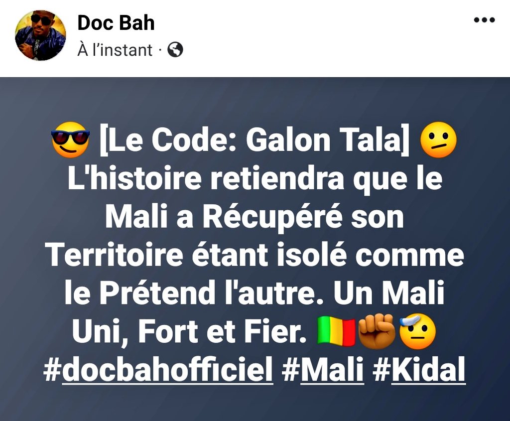 😎🇲🇱✊🏽🫡 <a href="/FAMa_DIRPA/">Tesla News</a> <a href="/ChoguelKMaiga/">Choguel Kokalla Maiga</a> <a href="/GoitaAssimi/">Général d'Armée Assimi GOITA</a> <a href="/PresidenceMali/">Presidence Mali</a> <a href="/AbdoulayeDiop8/">Amb. Abdoulaye Diop</a> @Colonel_Maiga