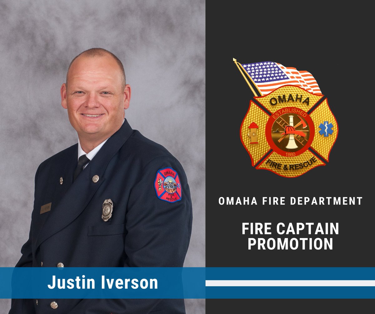 Please join us as we congratulate Justin Iverson on his promotion to Fire Captain! We are proud of your hard work and dedication and look forward to seeing your accomplishments in the field.

#Integrity #Professionalism #Compassion