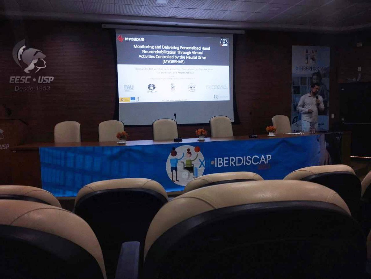 More <a href="/HUmanROboticsUA/">HUman RObotics</a> at Iberdiscap2023 🇧🇷. #Myorehab session and nice food! <a href="/IUFACyT/">IU. Física IUFACyT</a> <a href="/EPSAlicante/">EPS Alicante</a>