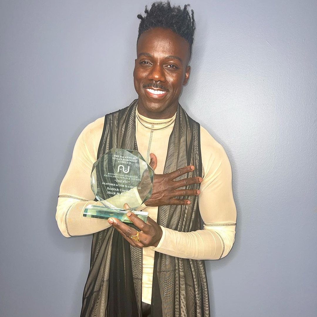 rockrollmanshow's tweet photo. We’re honored to have won two #AudelcoAwards last night:
• BEST MUSICAL
• BEST FEATURED ACTOR IN A MUSICAL - Rodrick Covington
Congratulations to the entire company of Rock &amp; Roll Man! 🎉 https://t.co/tjzpP1YzEq