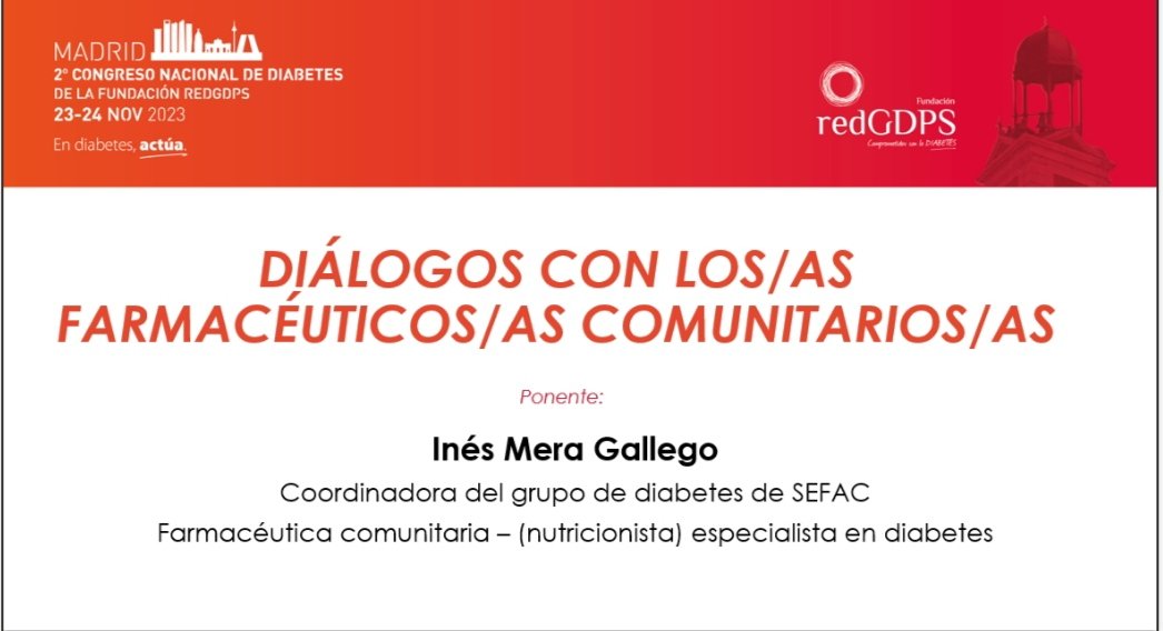 InesMeraG's tweet photo. Ya no queda nada para el 2°congreso nacional de diabetes de la fundación redGDPS.
Ven a conocer al farmacéutico comunitario en su labor con el paciente con diabetes.

Te esperamos el jueves 23 de noviembre a las 10 horas en la sala Madrid 4

#redgdps #sefac #diabetes https://t.co/LxOs7RCXma