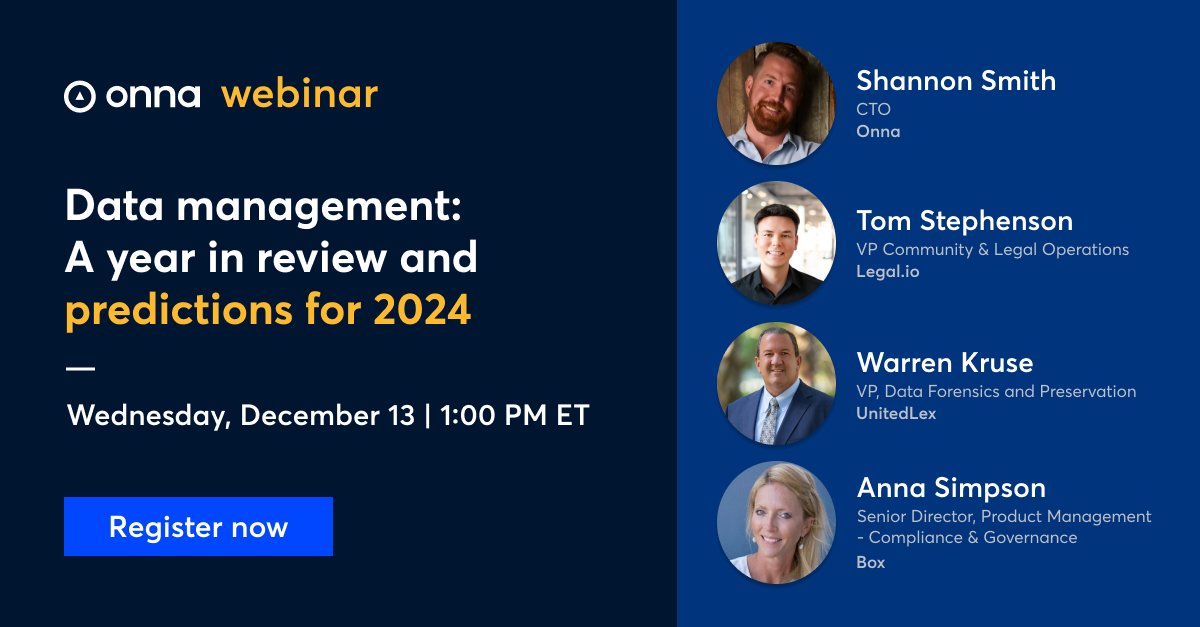 Join us on 12/13 for a panel discussion about key developments and trends that influenced data management in 2023, predictions for #AI and emerging technology in 2024, and tips on aligning your #datamanagement strategy with these evolving trends. Register:
hubs.la/Q029GlVk0