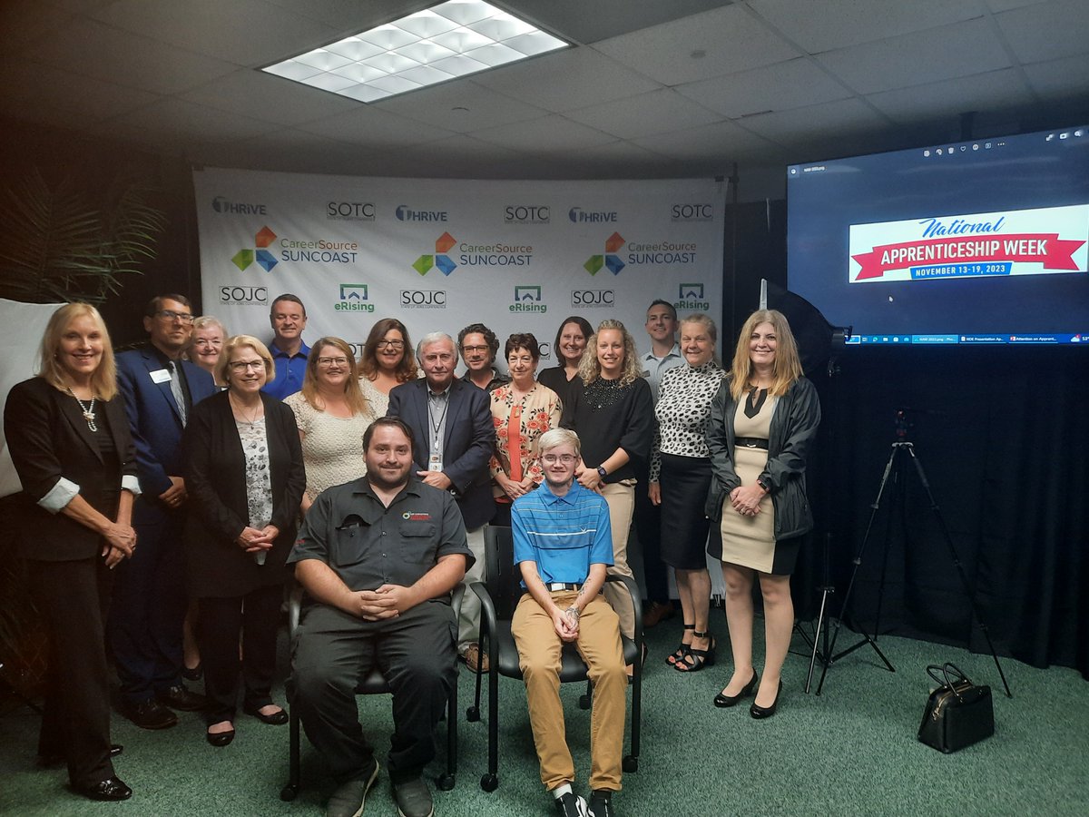 Last week, @CareerSource Suncoast celebrated National Apprenticeship Week by hosting an Attention on Apprenticeship discussion where our very own Florida Manufacturing Apprentice of the Year winner, William Merriman, spoke!
