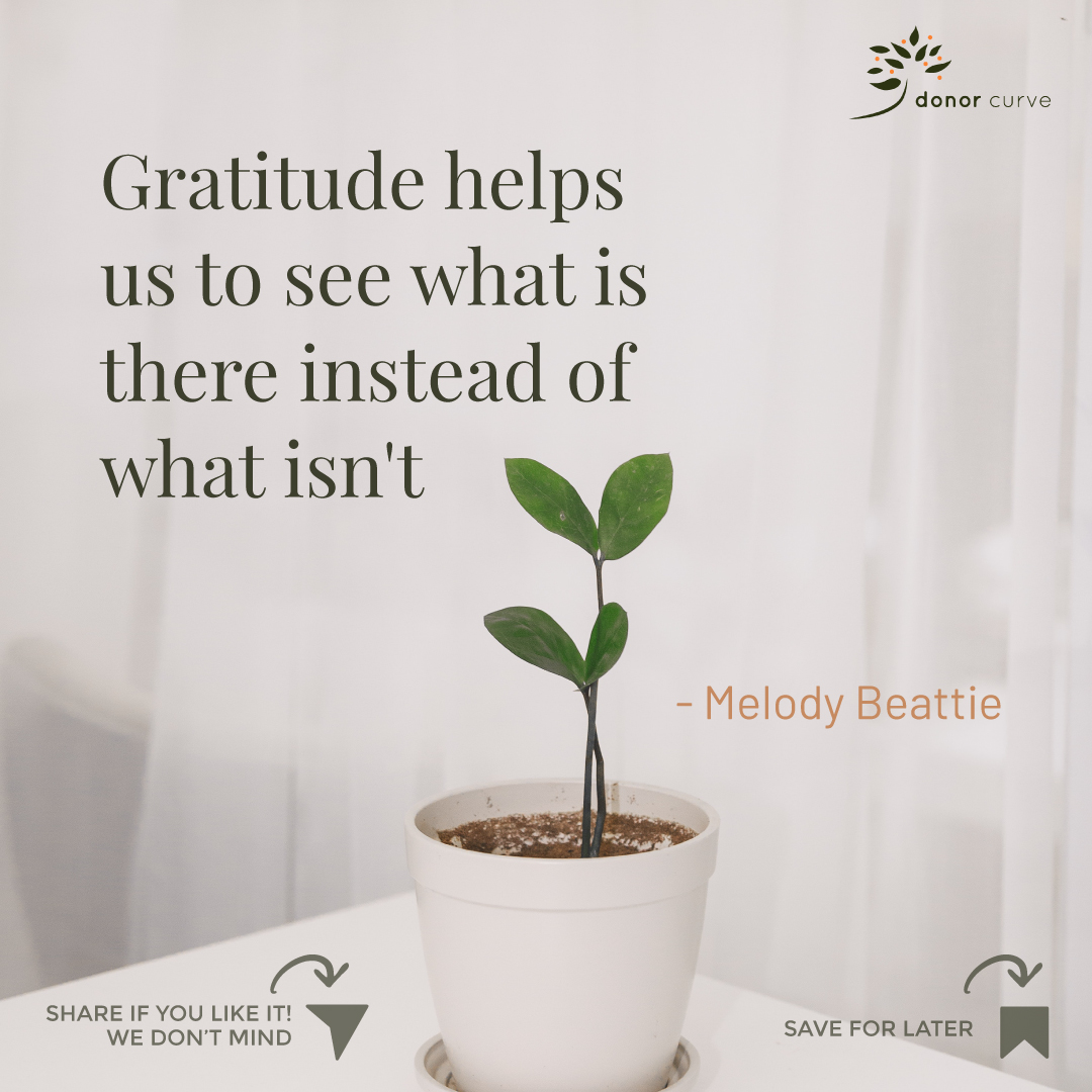 DonorCurve's tweet photo. Practice gratitude. 🙏

#gratitude #nonprofit #appreciation #nonprofitquote #qotd #makeadifference #nonprofitqotd #nonprofitquotes #bekind #kindnessmatters #thanksgiving https://t.co/55DMQRU789
