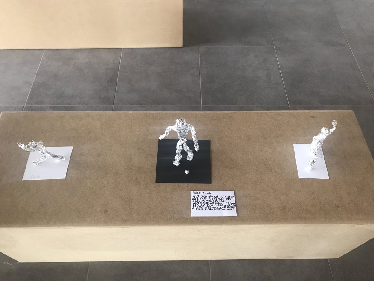 ISLDP_Lower's tweet photo. Art figurine sculptures from LS Art @ISLuxembourg made from tin foil #islconnects #islthinks https://t.co/PRi5w8ypAx
