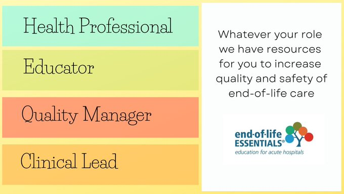 EOLessentials's tweet photo. 📚Planning in-service education in #EndofLifeCare? Our versatile #TrainingResources can be tailor-made for settings of all sizes, be it small group discussions or more formal presentations. Explore more 👉https://t.co/yYTvTLIEB4 #education #training https://t.co/gsdEb1xULy