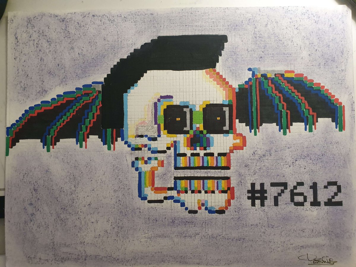 So many talented artists in the <a href="/DeathbatsClub/">Deathbats Club</a>.  <a href="/Saphyra7x/">Saphyra</a>  made this of my bat! ❤️ Thank you so much! 😇