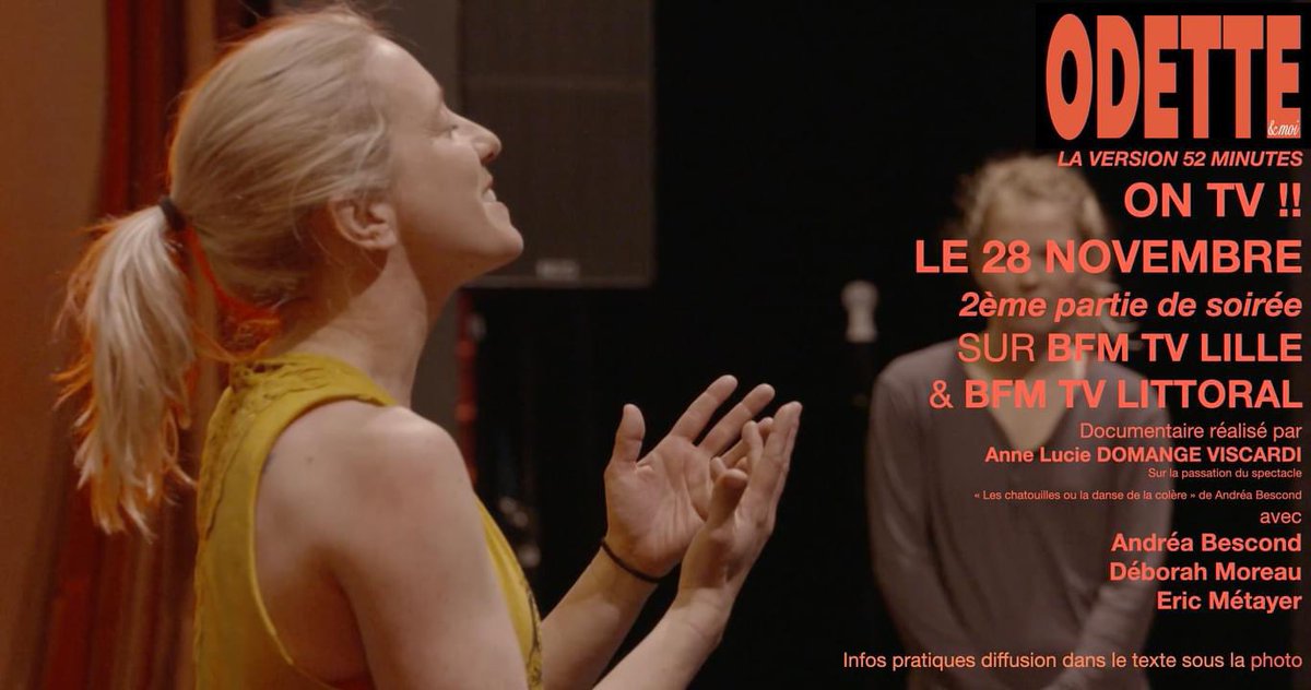 aludv's tweet photo. A VOS AGENDAS ! J-7 ! 
Le moment de la diffusion de la version 52 minutes de “Odette et moi” (en attendant que la version long métrage soit prête 😁) approche à grand pas !

Les infos de diffusion 👉 https://t.co/wNj1RSjNFv https://t.co/edP7gLxzso
