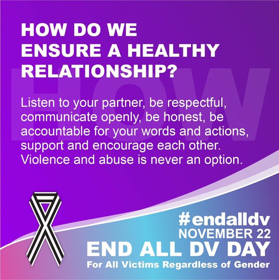 teamendalldv's tweet photo. Today the 22nd of November is Endalldv Day. 

It’s a day where we can have an open and honest conversation about; 

✅ What is domestic violence

✅ Who can be a victim

✅ How we can live health lives free of violence. 

#endalldv #endalldvday #domesticviolence #evam #evaw https://t.co/S48xtqkdrW