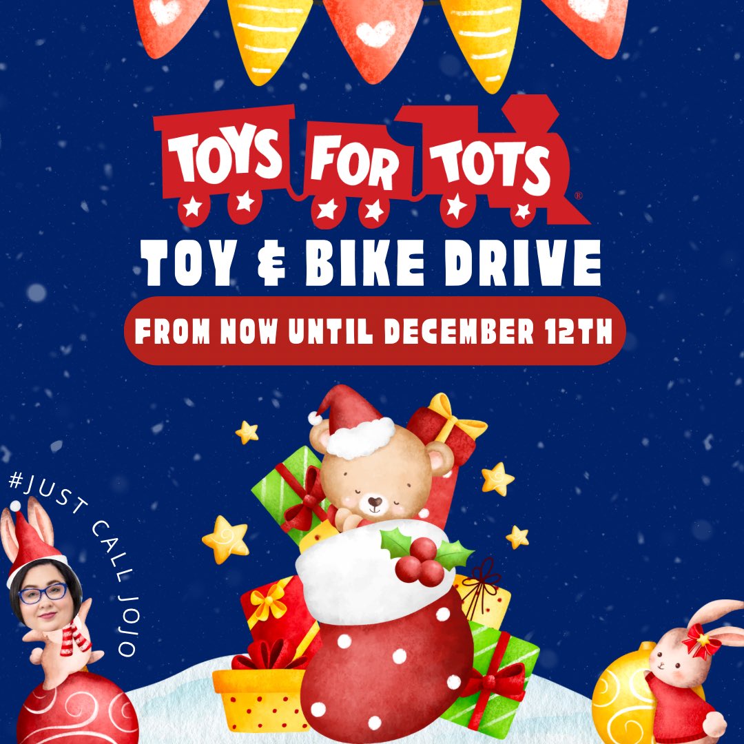 JustCallJojo1's tweet photo. Now accepting donations at any of our #ColdwellBankerRealty branches! Don’t be shy! Please stop in and drop off any unwrapped toys to help some children in need for the holidays! 🧸 #ToysForTots https://t.co/3MhlElxPHX