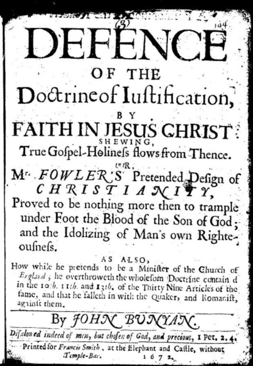 21 Nov 1672: John Bunyan's 'A defence of the Doctrine of Justification' licensed for printing #otd (eebo)