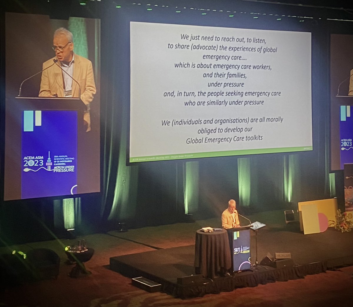 Powerful reflections from A/Prof Gerard O’Reilly on the real humanitarians and our privilege and responsibility to stand with them. And on platypus. #acem23