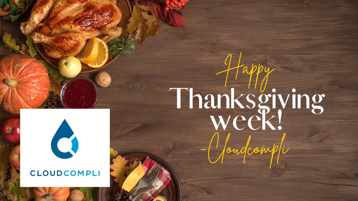 cloudcompli's tweet photo. Happy Thanksgiving from the Cloudcompli Team! 🦃🍰

We are thankful for your business and your loyalty throughout the year - best wishes for a great holiday. https://t.co/5w1zFcs26V