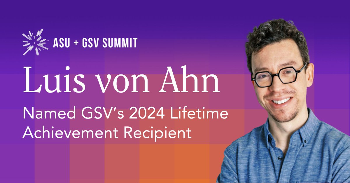 We are thrilled to announce @LuisvonAhn, Co-Founder and CEO of global #EdTech disruptor @duolingo, has been named GSV's 2024 Lifetime Achievement Award recipient! Learn more: hubs.li/Q029GFWp0