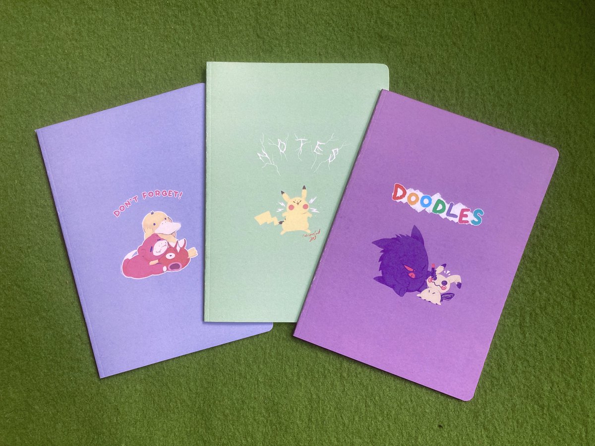 Just restocked some notebooks on the shop page! This is the very last of the Gengar and Mimikyu notebooks, once they're gone they're gone for good!