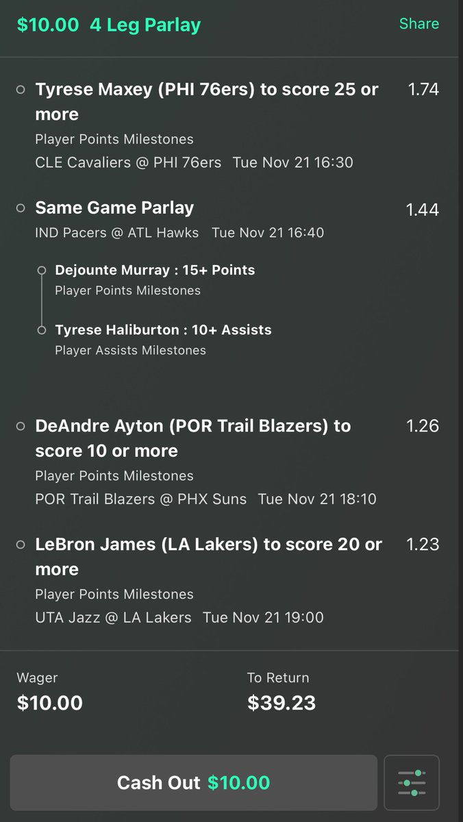 10to10k__'s tweet photo. Bet 1&2 combined πͺπ #LadderChallenge #GamblingTwitternba https://t.co/nIgWy2zrTB
