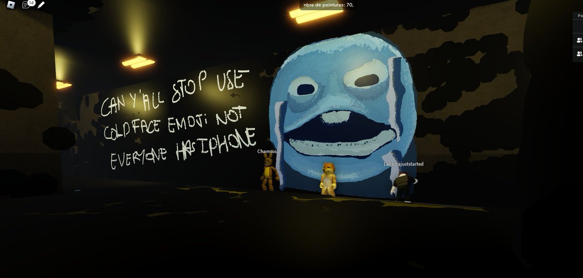 kofftly's tweet photo. Made the cold face with the homies 🤪
#roblox #spraypaint #coldface https://t.co/kGr5jInJSj