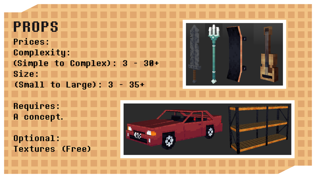 WaffleWGoggles's tweet photo. The time has come
I am opening commissions!

Rules are pretty simple:
Won’t do NSFW (or NSFW related models)
Won’t do Gore

Payment may be done after the model is finished, but I will only send the model after I'm paid.

You can contact me here or on discord (wafflewgoggles) https://t.co/8AYNMbjZ1h