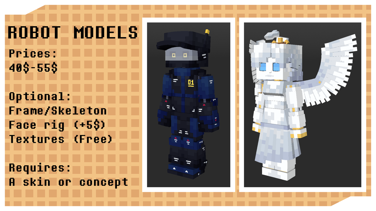 WaffleWGoggles's tweet photo. The time has come
I am opening commissions!

Rules are pretty simple:
Won’t do NSFW (or NSFW related models)
Won’t do Gore

Payment may be done after the model is finished, but I will only send the model after I'm paid.

You can contact me here or on discord (wafflewgoggles) https://t.co/8AYNMbjZ1h