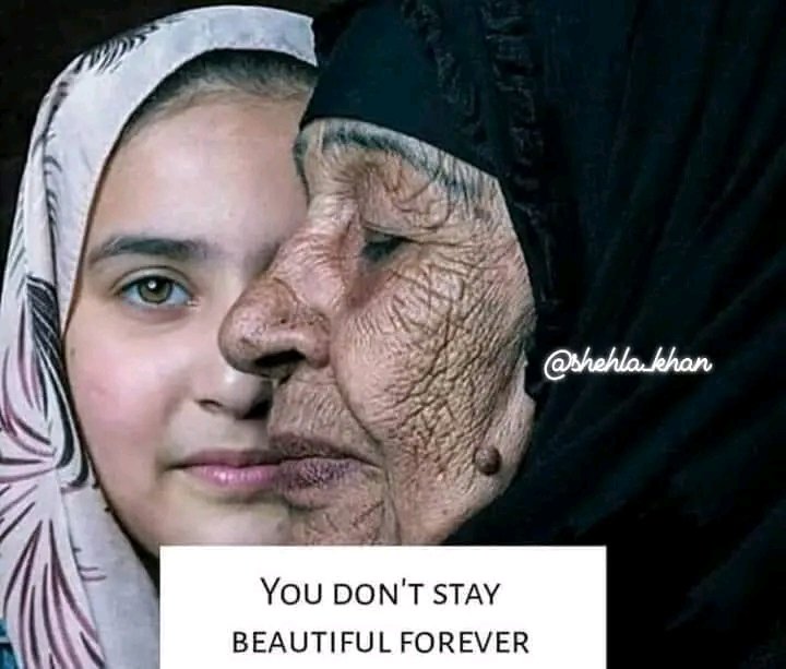 No matter how pretty your face is , you will still be the food of worms .so set aside your arrogance and remember your grave .. 'Every soul will taste death '(Quran 3:185)oh Allah protect us from the fitna of beauty in this life and grant us protection from the punishment
