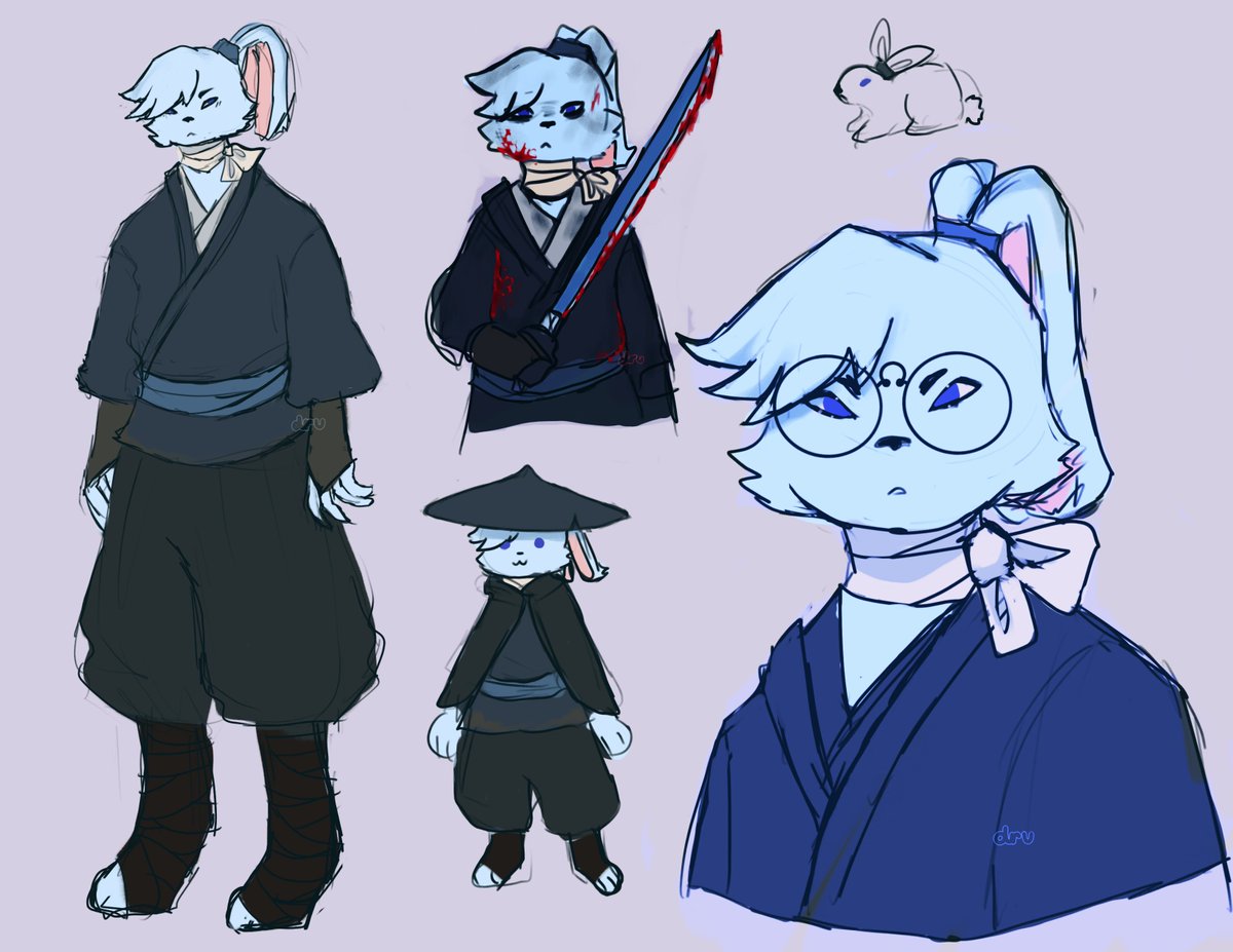 Xenopeltidaee's tweet image. GAY SAMURAI REAL?? #BlueEyeSamurai #SamuraiRabbit