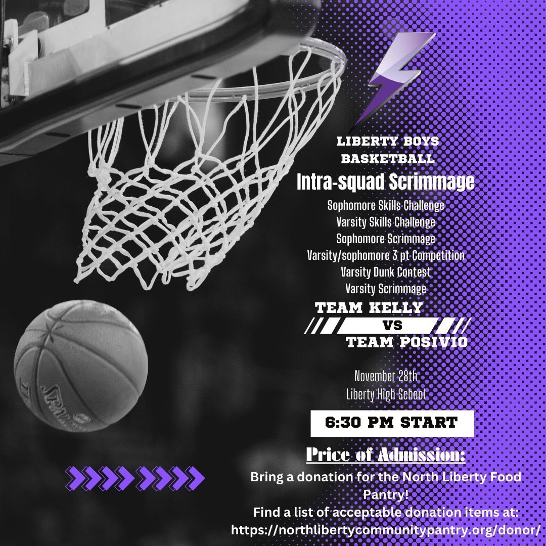 ❗️JOIN US ❗️Next Tuesday, November 28th for our Intrasquad Scrimmage Showcase! Varsity &amp; sophomores will compete in a half of basketball, skills challenge, 3pt competition, and a varsity Dunk Contest! Fans, alumni, students, and families are invited to join us for this fun event!