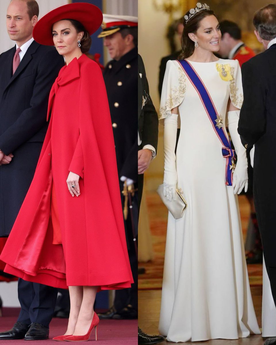 RoyallyBelle_'s tweet photo. BACK. TO. BACK.👏

The Princess of Wales knocked it out the park today for the first day of the Korean State Visit to the UK🔥 https://t.co/F99tSuj63Z