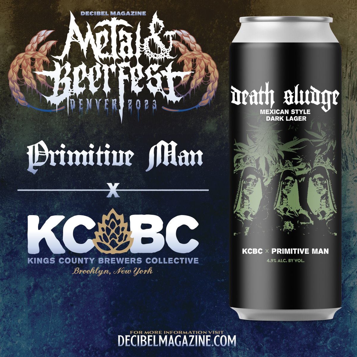 dbmagazine's tweet photo. Presenting: #DeathSludge - an exclusive collaboration brewed between Denver doom destructors @PRIMITIVEMANE and the royal wrecking crew at @KCBCbeer !!
This Mexican style dark lager clocks in at 4.9%, and will be avail next weekend at @SummitDen !!! https://t.co/Ee1hU2aTdN