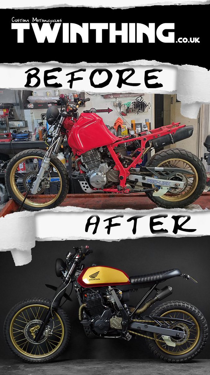 TwinThingCM's tweet photo. Honda XR650 before and after 🏍👌🏼 https://t.co/06PH3pQ4xg