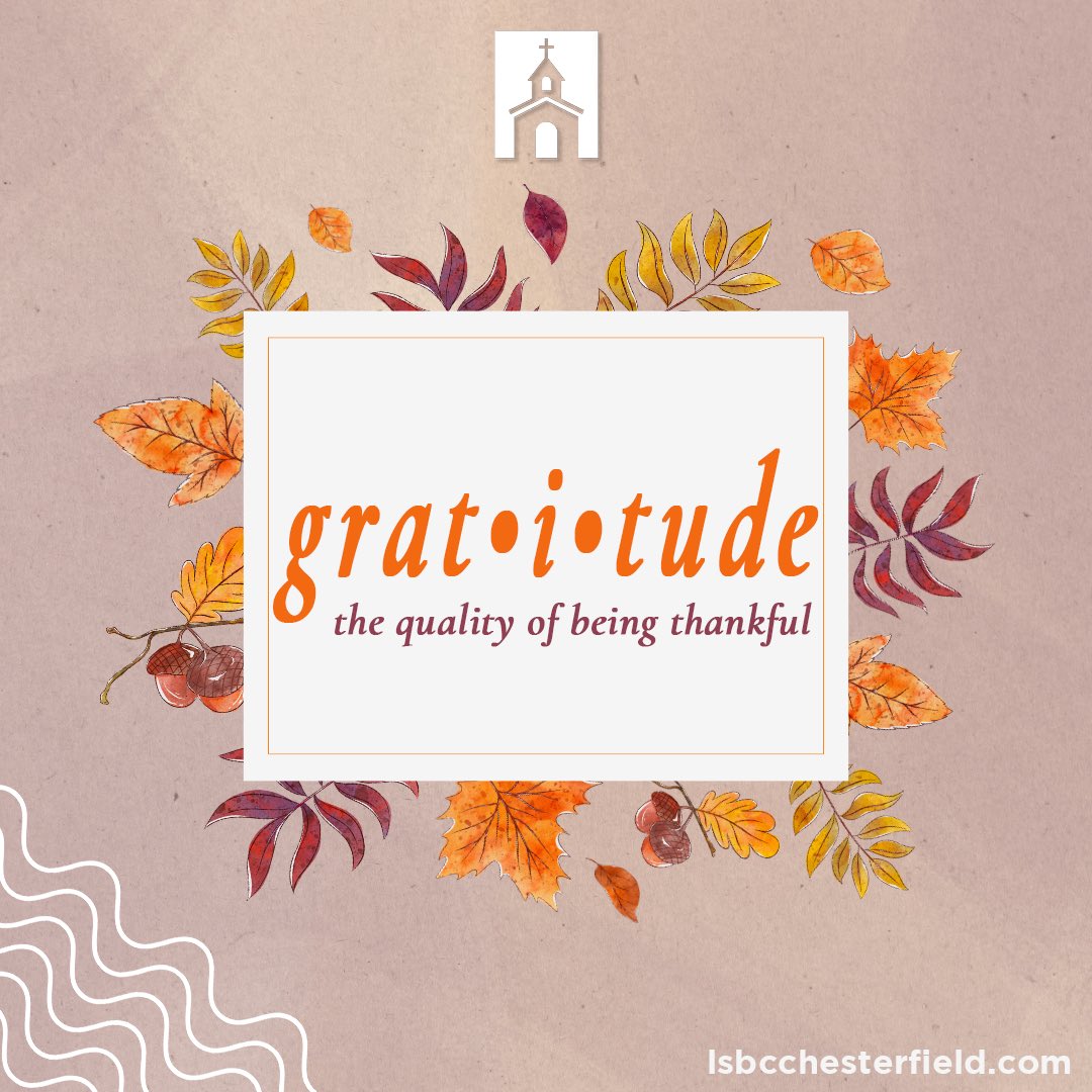 LSBChesterfield's tweet image. As we count our blessings this week, let's remember the source of all our blessings, our loving Heavenly Father. In every moment of our lives, God is always only loving, faithful, good, kind, merciful, gracious, and patient toward us. 

#FollowingChrist #LovingOthers #ServingBoth