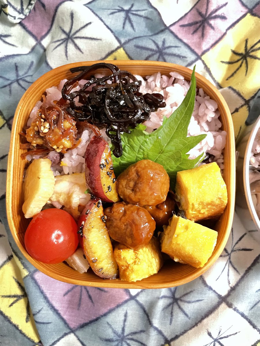 greenrose163's tweet photo. 今日のお弁当。 https://t.co/IHISxoLXmz