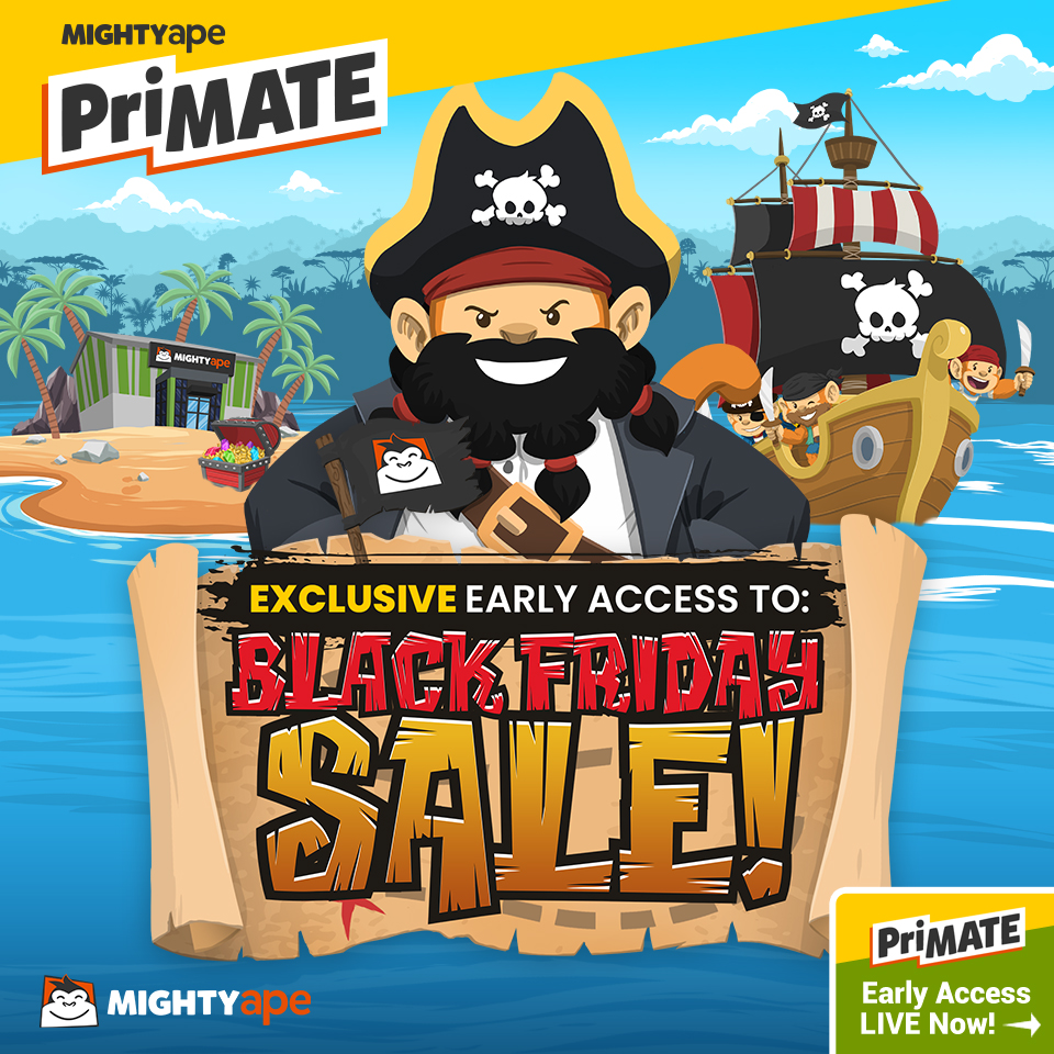 Avast! Blackbeard has struck early you landlubbers! Calling all Primates - your early access to our Black Friday Sale is now LIVE - dive into a sea of EPIC DEALS right now and get first pick of the loot: mghty.pe/BlackFriday2023

Become a Primate here: mghty.pe/Primate