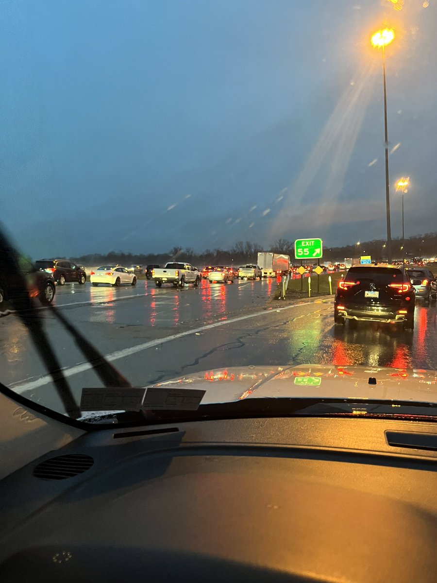 Traffic inching along on I79  just before Bridgeville exit.